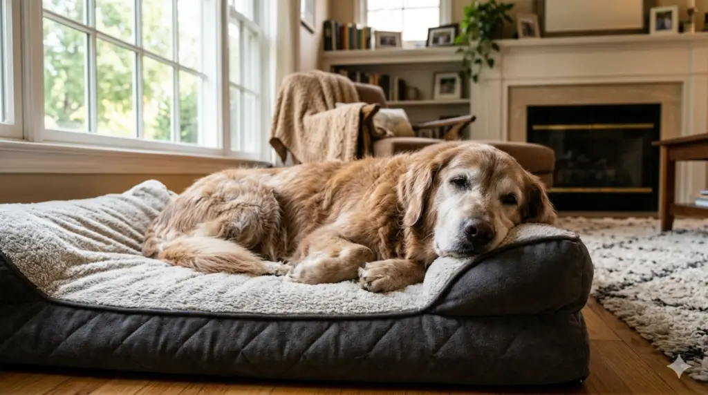 how to care for an old dog daily at home