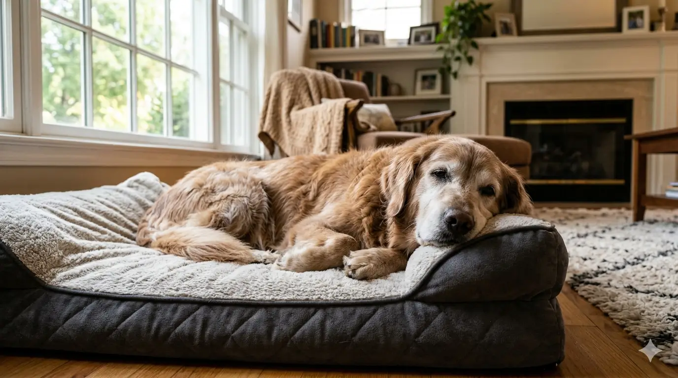 how to care for an old dog daily at home