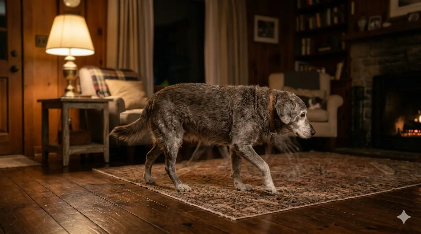Why Does My Senior Dog Walk in Circles at Night?